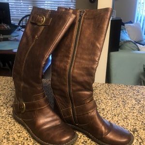 Flat sole boots bronze tinted